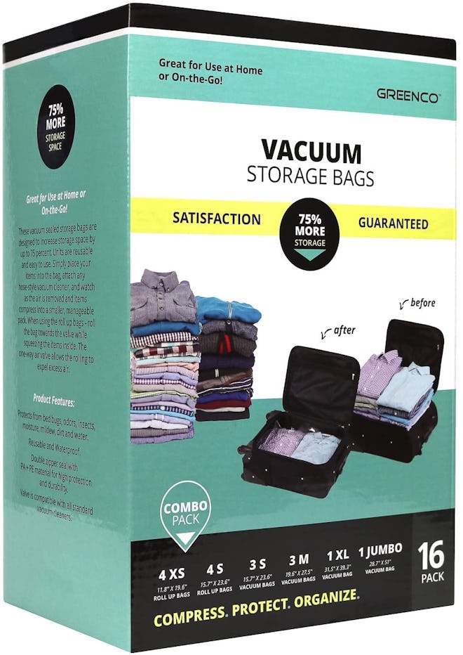 Greenco Vacuum Seal Storage Bags (16-Pack)