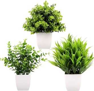 Greentime Mini Fake Plants in Pots (3-Pack) 