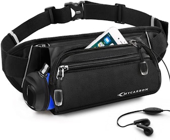 fanny pack with horizontal water bottle holder