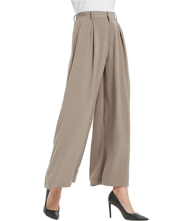 Tronjori High Waist Casual Wide Leg Palazzo Pants