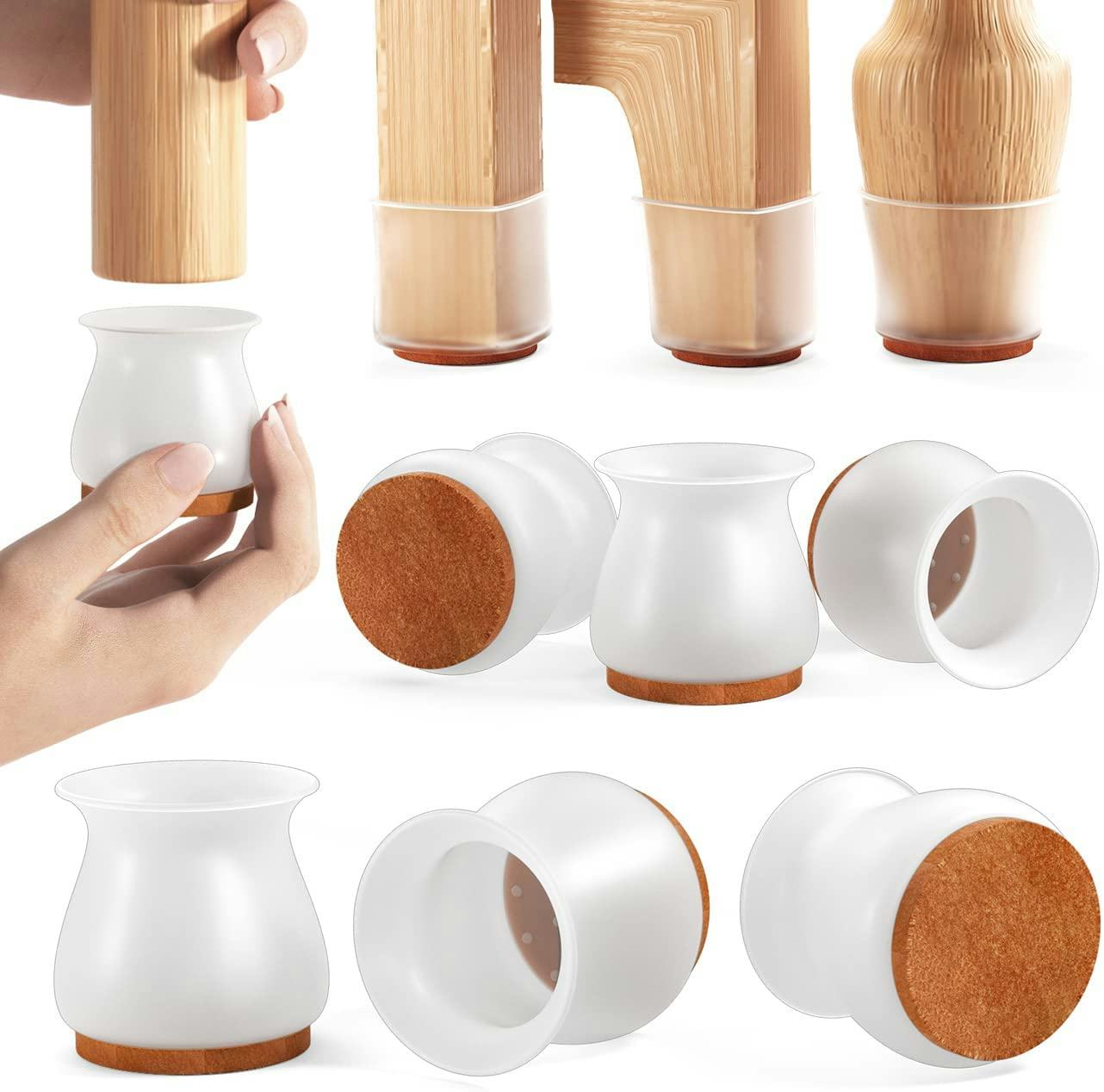 Xeapoms Chair Leg Floor Protectors (16-Pack)