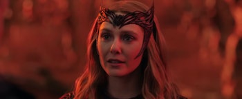 Elizabeth Olsen as Wanda Maximoff aka Scarlet Witch in the movie Dr. Strange and the Multiverse of M...