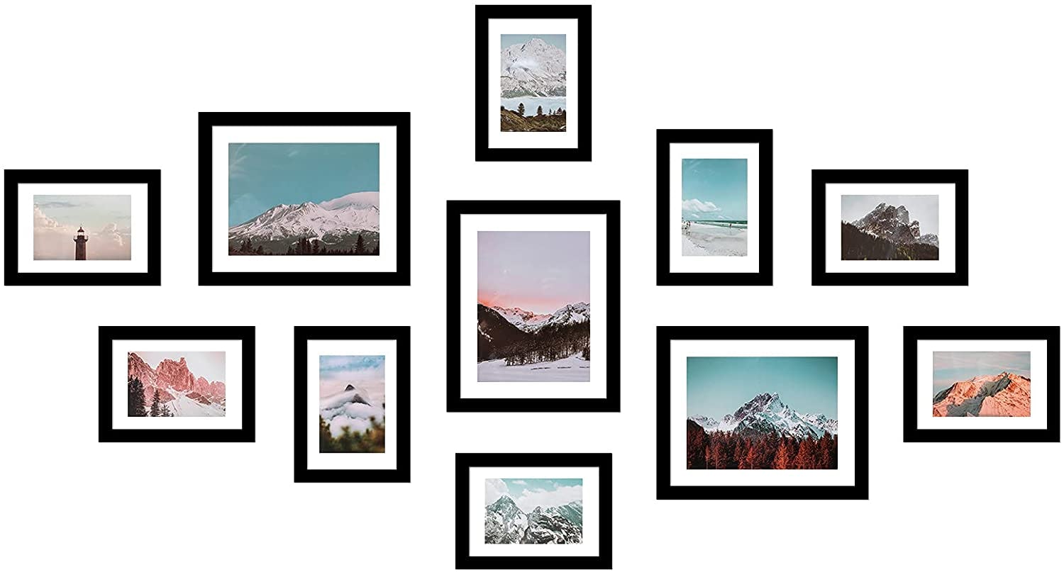 WOOD MEETS COLOR Picture Frame Set  (11-Pieces)