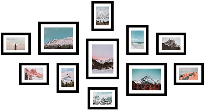 WOOD MEETS COLOR Picture Frame Set (11-Pieces)