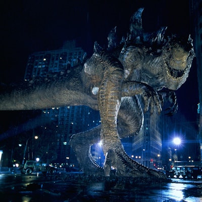 A screenshot of the Godzilla movie from 1998