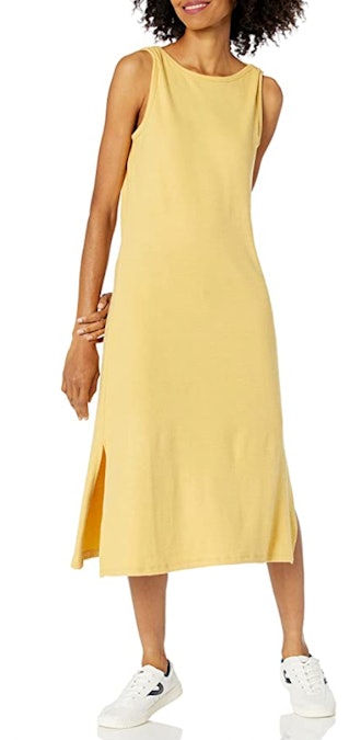 Daily Ritual Sleeveless Bateau Neck Midi Dress