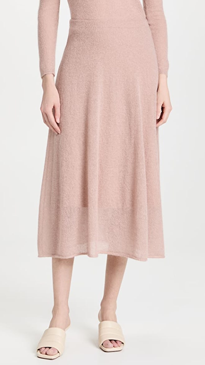 vince Brushed Swing Skirt