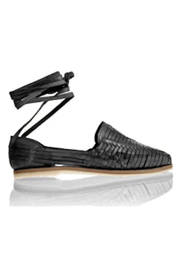 Black Lace-Up Huaraches