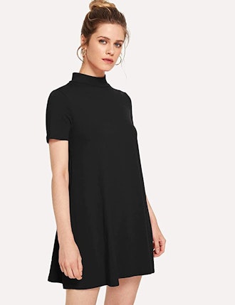 Milumia Short Sleeve Mock Neck T-Shirt Dress