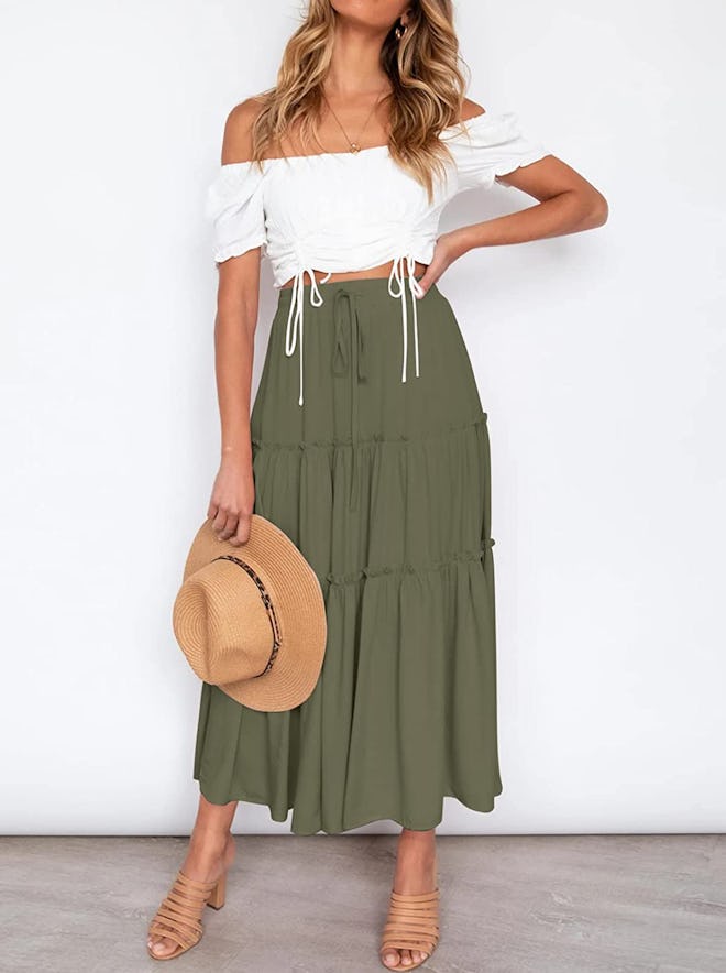 VTSGN High Waisted Boho Skirt 