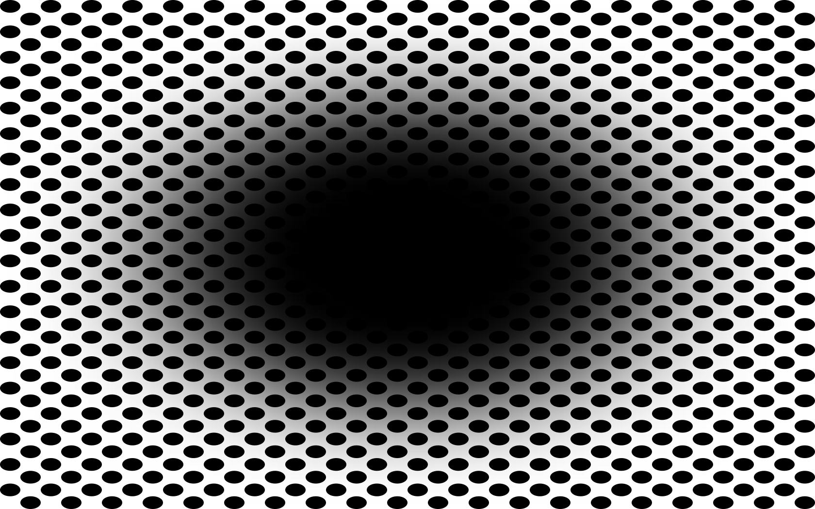 Black hole illusion on white background