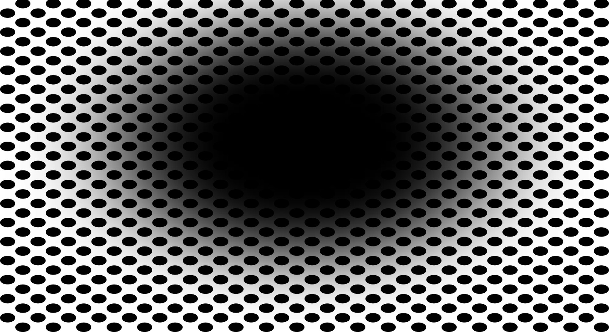 Black hole illusion on white background