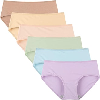 INNERSY Cotton Hipster Panties (6-Pack) 