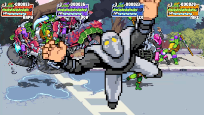 screenshot of Foot Clan soldier in Teenage Mutant Ninja Turtles Shredder's Revenge game combat