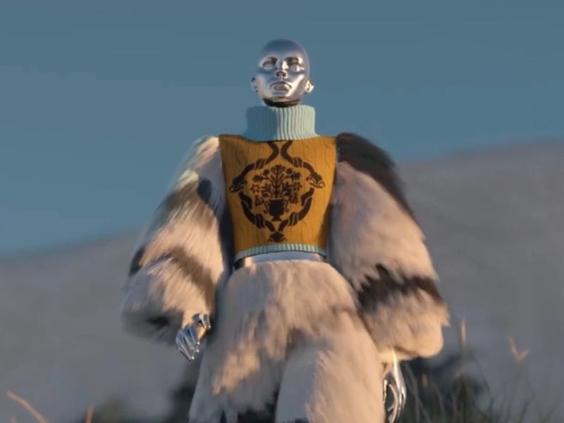 Unfur Fashion Collection consists of five outfits made from digitally constructed fur.