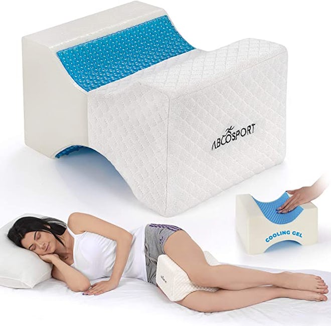 Abco Tech Memory Foam Cooling Gel Knee Pillow