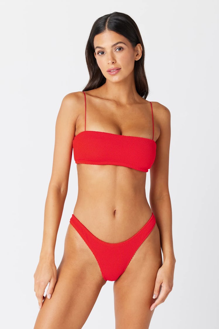 GIGI C VIvian red bikini top