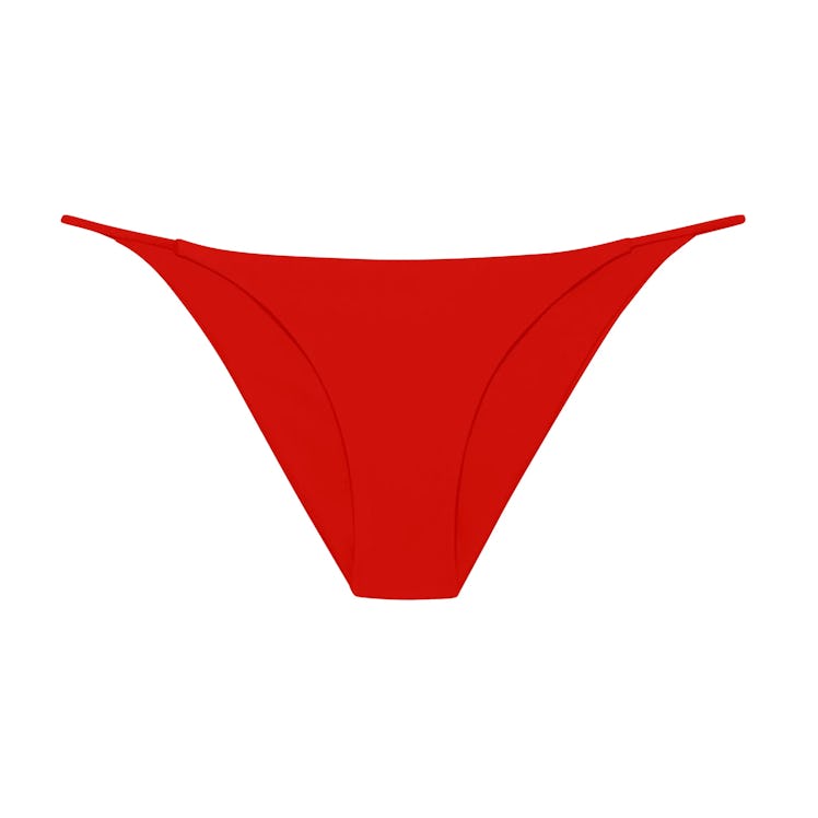 JADE Swim red sheen Bare Minimum bikini bottom