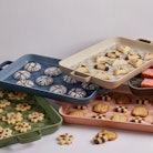 The Our Place ovenware collection include baking sheets and pans. 