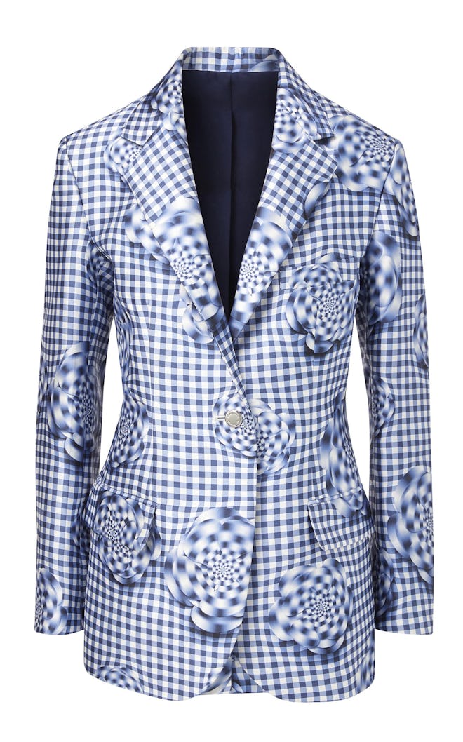 floral gingham summer blazer