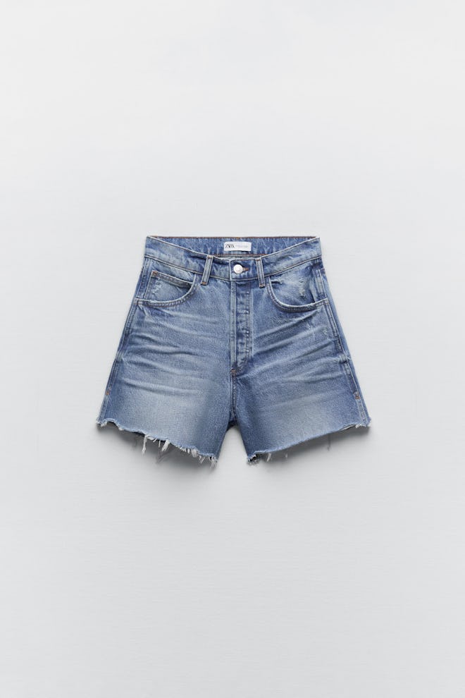 zara denim shorts