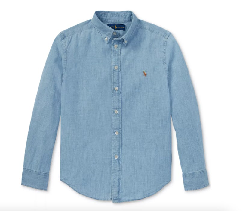 Big Kids Cotton Chambray Sport Shirt