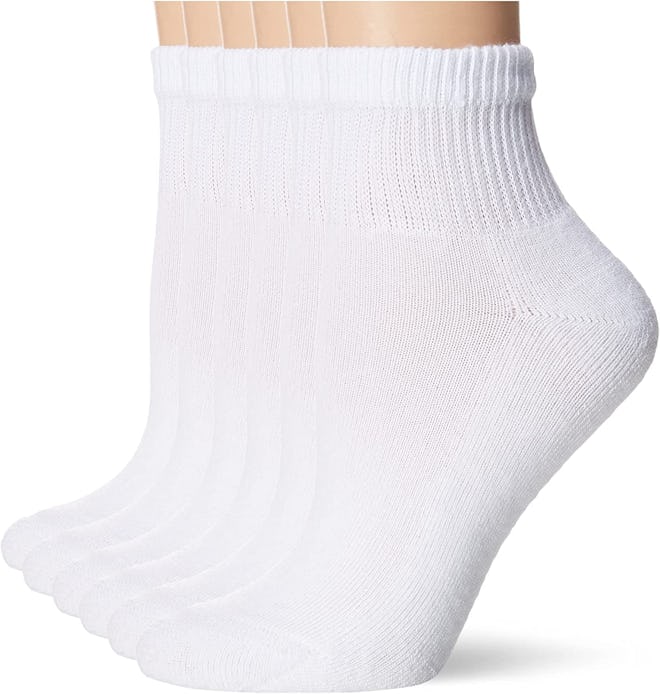 Hanes Ultimate Comfort Toe Seamed Ankle Socks (6 Pairs)