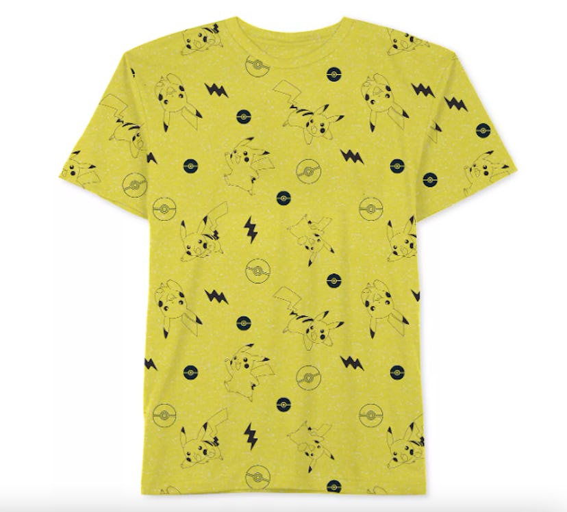 Big Kids Pikachu Print T-Shirt