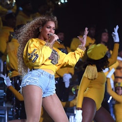 Beyoncé performing at Coachella in 2018