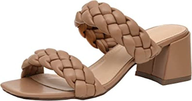 CUSHIONAIRE Onyx Braided Heel Sandal