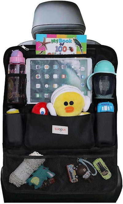 Using organizers can prevent your kids from making major messes in your car, simply by containing th...