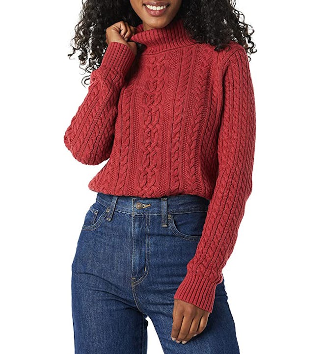 Amazon Essentials Fisherman Cable Turtleneck Sweater