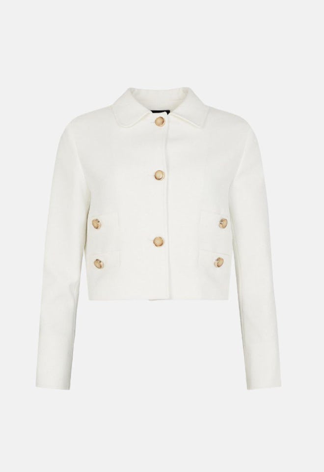cropped white blazer jacket