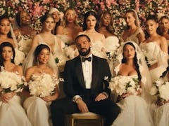 Drake married 23 women in his "Falling Back" music video.