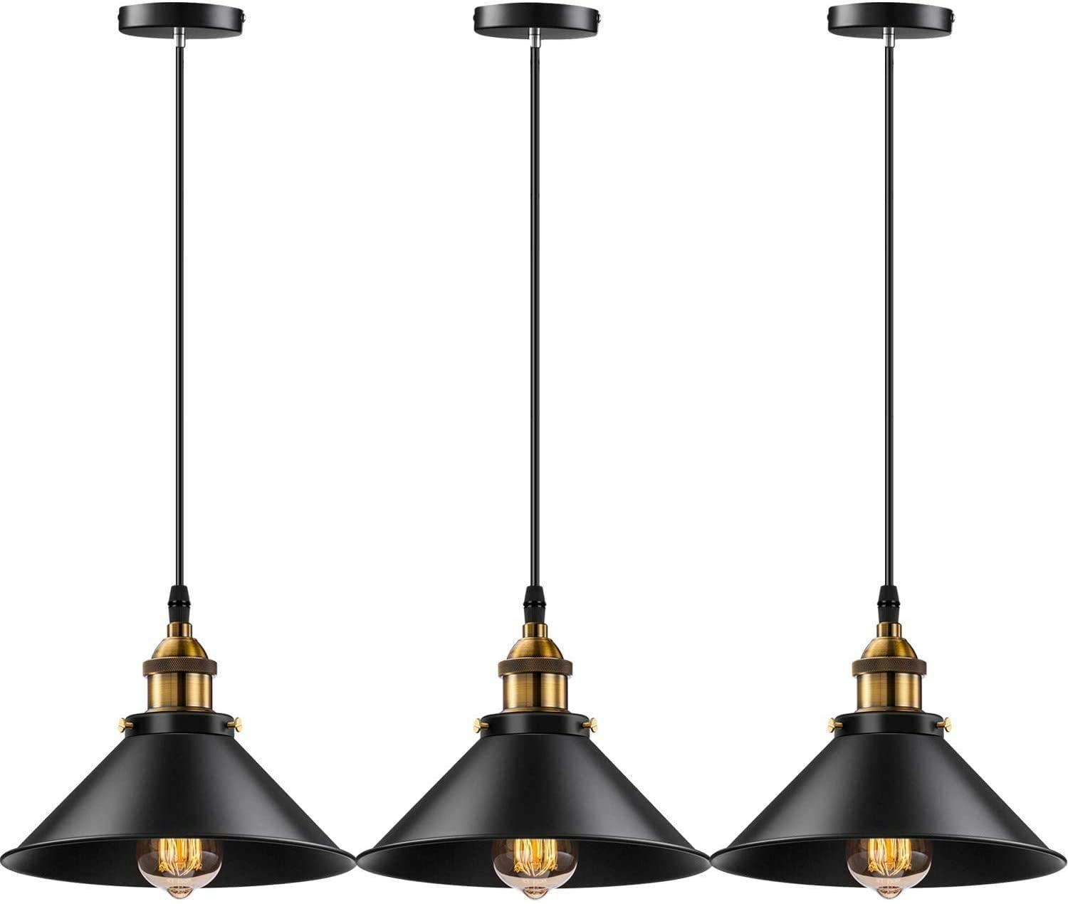Licperron Industrial Pendant Light (3-Pack)