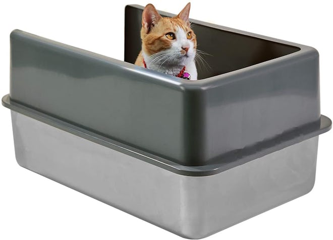 iPrimio Stainless Steel Cat Litter Box Enclosure
