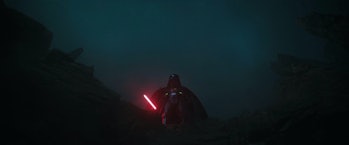 Darth Vader (Hayden Christensen) stands at the edge of a pit in Obi-Wan Kenobi Episode 6