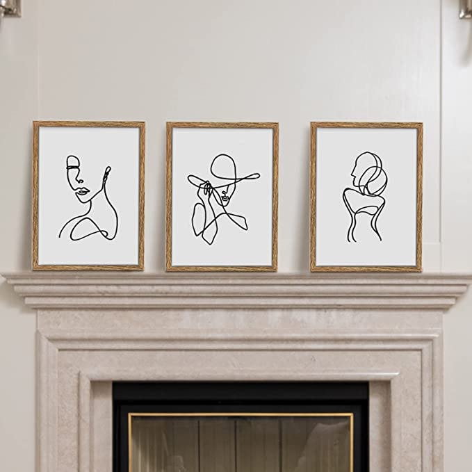 ArtbyHannah Minimalist Wall Art Set (3 Pieces)