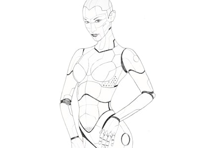CY-B3LLA Bella Hadid avatar in 100% Cyborg form