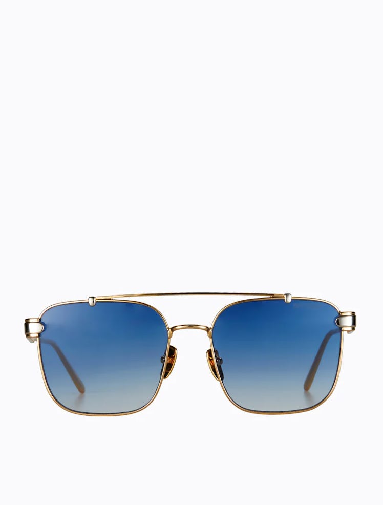 Poppy Lissiman blue Halifax aviator sunglasses