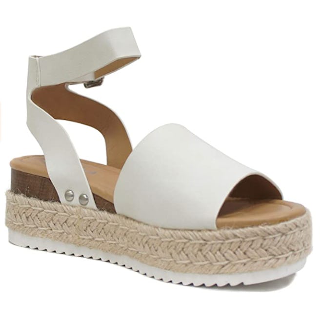 Soda Topic Open Toe Buckle Ankle Strap Espadrilles