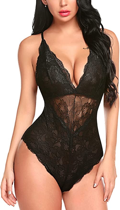 Avidlove Deep V Lace Bodysuit