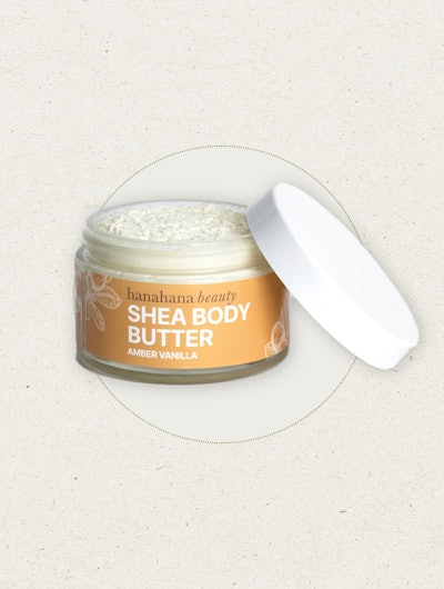 Hanahana Beauty amber vanilla shea body butter is a pregnancy-safe beauty winner.