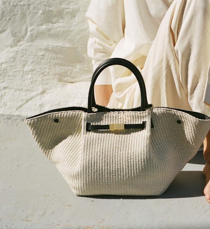 Better By The Beach Netted Bucket Bag In Tan • Impressions Online