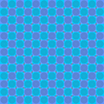 Blue rolls illusion
