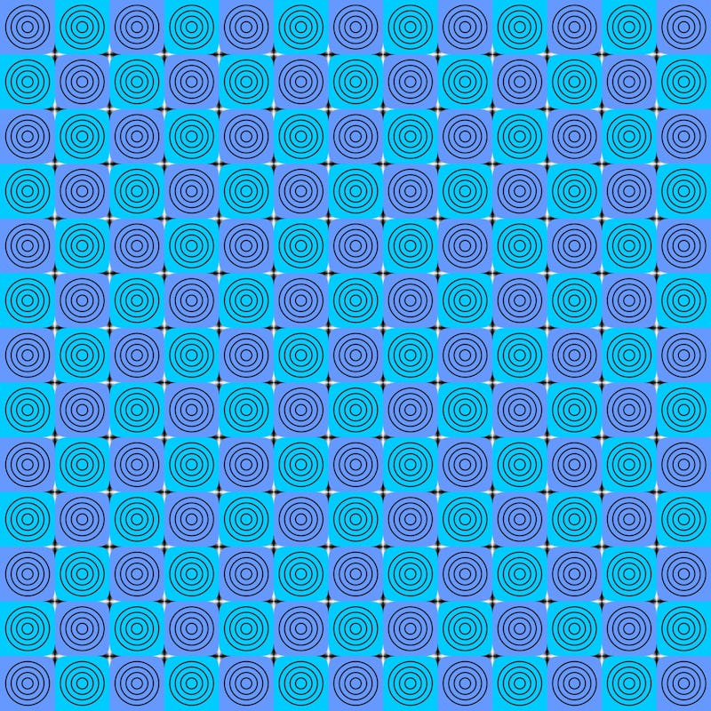 Blue rolls illusion