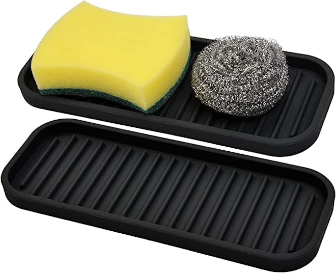 gosmol sink organizer holding sponge and scrubber