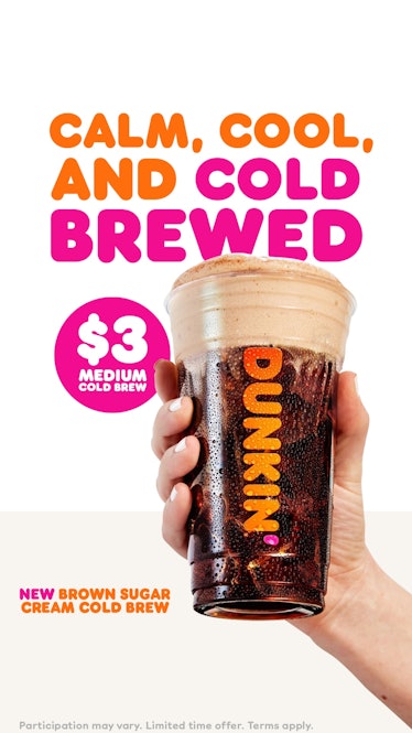 Dunkin's $3 Cold Brew Summer 2022 Deal Is Seriously Clutch