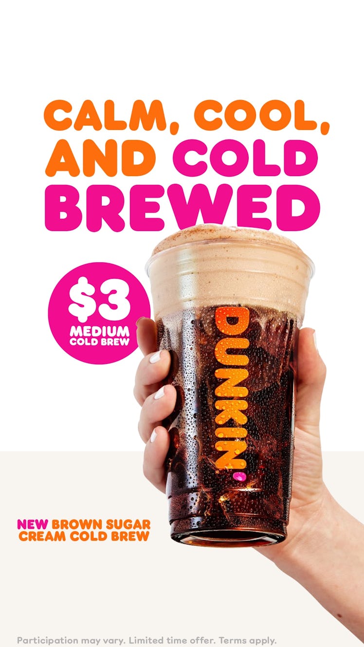 Dunkin's $3 Cold Brew summer 2022 deal TK.