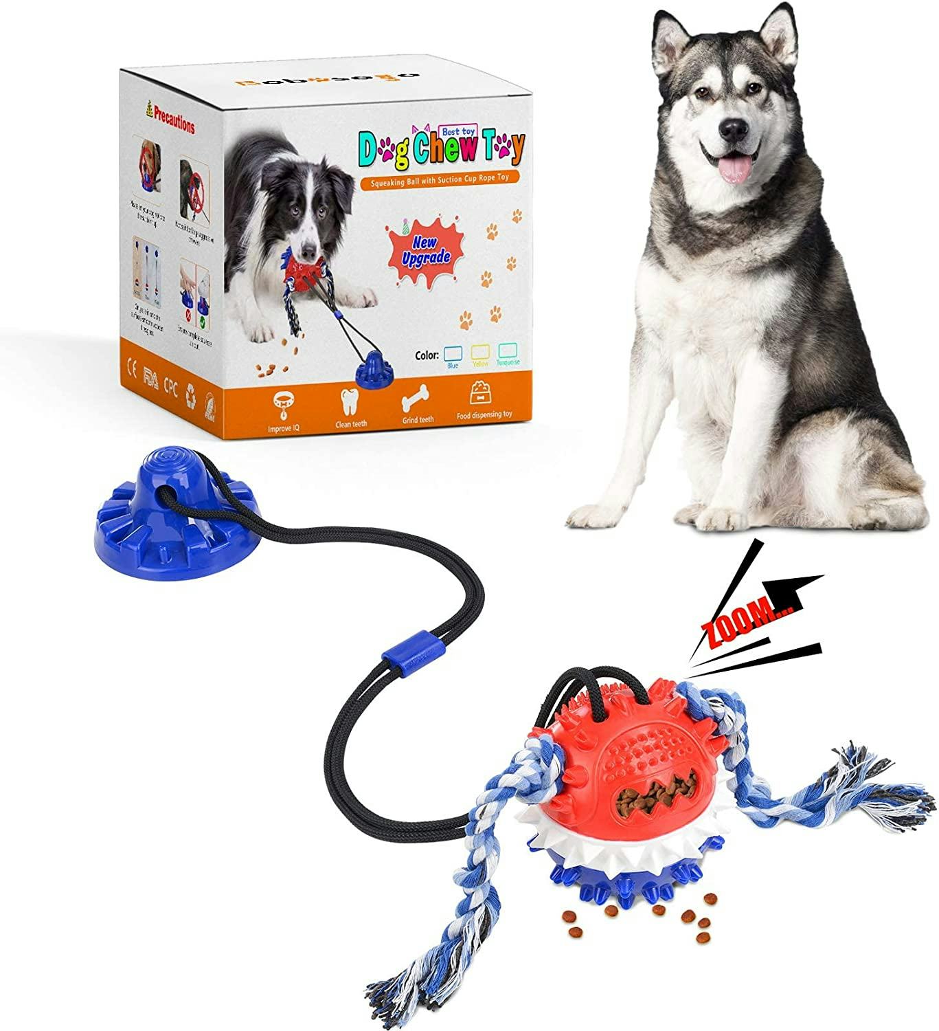 bobosogo Dog Rope Ball Interactive Tug of War Toy